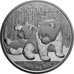 China Panda 1 Kilo 2010 Silberpanda 300 Yuan