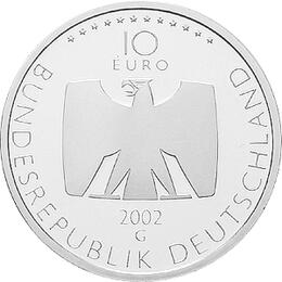 10 Euro Silber Gedenkmünze PP 2002 Deutsches Fernsehen