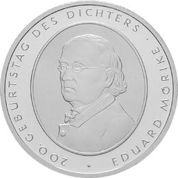 10 Euro Silber Gedenkmünze ST 2004 Eduard Mörike