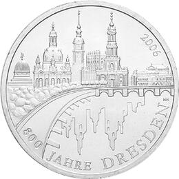10 Euro Silber Gedenkmünze ST 2006 800 Jahre Dresden