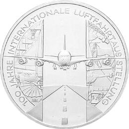 10 Euro Silber Gedenkmünze ST 2009 Luftfahrtausstellung