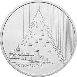 10 Euro Silber Gedenkmünze PP 2009 Jugendherbergen