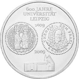 10 Euro Silber Gedenkmünze ST 2009 Uni Leipzig