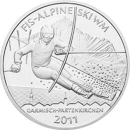 10 Euro Silber Gedenkmünze ST 2010 Ski WM