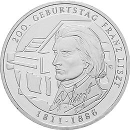 10 Euro Silber Gedenkmünze PP 2011 Franz Liszt