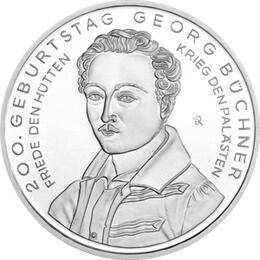 10 Euro Silber Gedenkmünze PP 2013 Georg Büchner