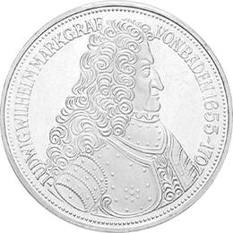 5 DM Silber Gedenkmünze Markgraf Baden 1955
