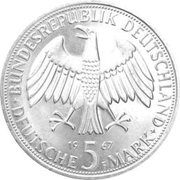 5 DM Silber Gedenkmünze Alexander von Humboldt 1967