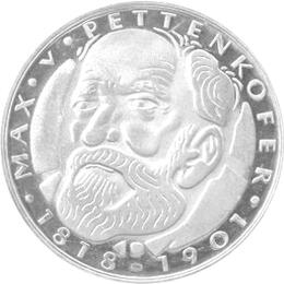 5 DM Silber Gedenkmünze Maximilian Pettenkofer 1968