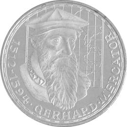 5 DM Silber Gedenkmünze Gerhard Mercator 1970