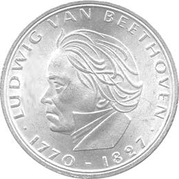 5 DM Silber Gedenkmünze Ludwig Beethoven 1971