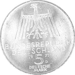 5 DM Silber Gedenkmünze Albrecht Dürer 1972
