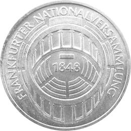 5 DM Silber Gedenkmünze Nationalversammlung 1973