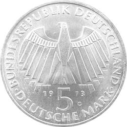 5 DM Silber Gedenkmünze Nationalversammlung 1973