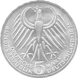 5 DM Silber Gedenkmünze Friedrich Ebert 1975