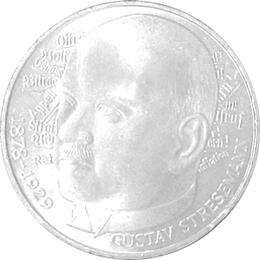 5 DM Silber Gedenkmünze Gustav Stresemann 1978