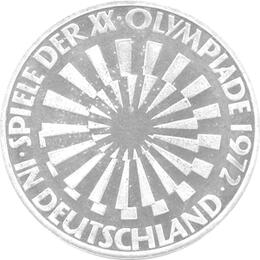 10 DM Silber Gedenkmünze Olympiade Deutschland 1972