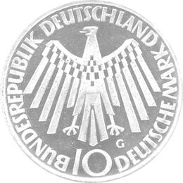 10 DM Silber Gedenkmünze Olympiade Deutschland 1972