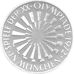 10 DM Silber Gedenkmünze Olympiade München 1972