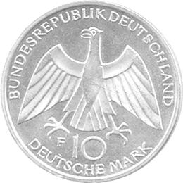 10 DM Silber Gedenkmünze Olympiade Arme 1972
