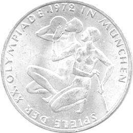 10 DM Silber Gedenkmünze Olympiade Sportler 1972