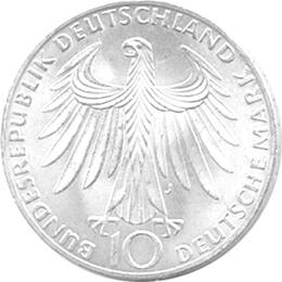 10 DM Silber Gedenkmünze Olympiade Sportler 1972