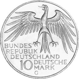 10 DM Silber Gedenkmünze Olympiade Stadion 1972
