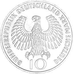 10 DM Silber Gedenkmünze Olympiade Feuer 1972