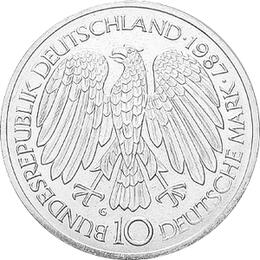10 DM Silber Gedenkmünze Römische Verträge 1987