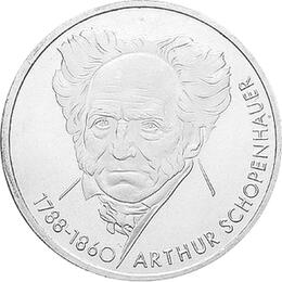 10 DM Silber Gedenkmünze Arthur Schopenhauer 1988