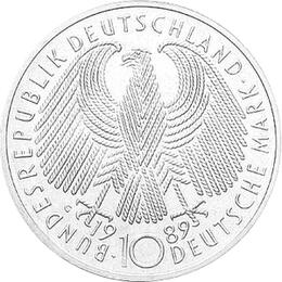 10 DM Silber Gedenkmünze 40 Jahre Bundesrepublik 1989