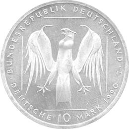 10 DM Silber Gedenkmünze Deutscher Orden 1991