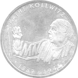 10 DM Silber Gedenkmünze Käthe Kollwitz 1992