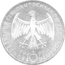10 DM Silber Gedenkmünze Käthe Kollwitz 1992
