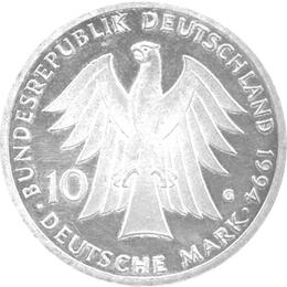 10 DMSilber Gedenkmünze Johann Gottfried Herder 1994