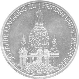10 DM Silber Gedenkmünze Frauenkirche Dresden 1995
