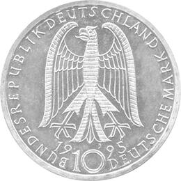 10 DM Silber Gedenkmünze Frauenkirche Dresden 1995