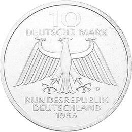 10 DM Silber Gedenkmünze Conrad Röntgen 1995