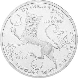 10 DM Silber Gedenkmünze Heinrich der Löwe 1995