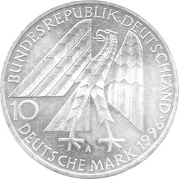 10 DM Silber Gedenkmünze Adolph Kolping 1996