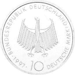 10 DM Silber Gedenkmünze Dieselmotor 1997