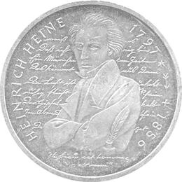 10 DM Silber Gedenkmünze Heinrich Heine 1997