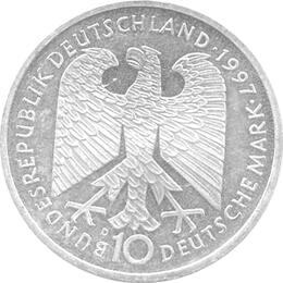 10 DM Silber Gedenkmünze Heinrich Heine 1997