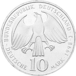 10 DM Silber Gedenkmünze Westfälischer Friede 1998