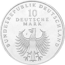 10 DM Silber Gedenkmünze 50 Jahre Deutsche Mark 1998