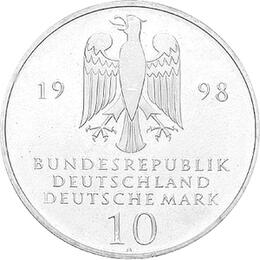 10 DM Silber Gedenkmünze Franckesche Stiftungen 1998