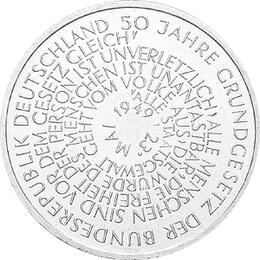 10 DM Silber Gedenkmünze 50 Jahre Grundgesetz 1999