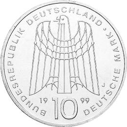 10 DM Silber Gedenkmünze SOS Kinderdörfer 1999