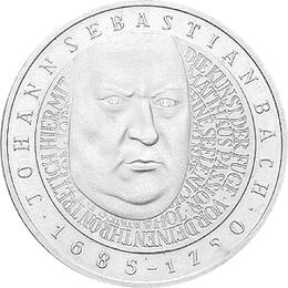 10 DM Silber Gedenkmünze Johann Sebastian Bach 2000