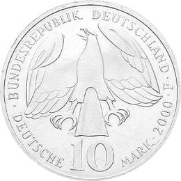 10 DM Silber Gedenkmünze Johann Sebastian Bach 2000